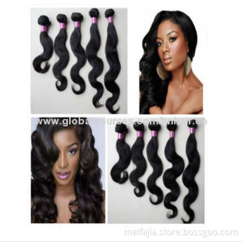 5A-grade Virgin Brazilian Hair Weft, Customized Styles are Accepted, Available in Various Colors